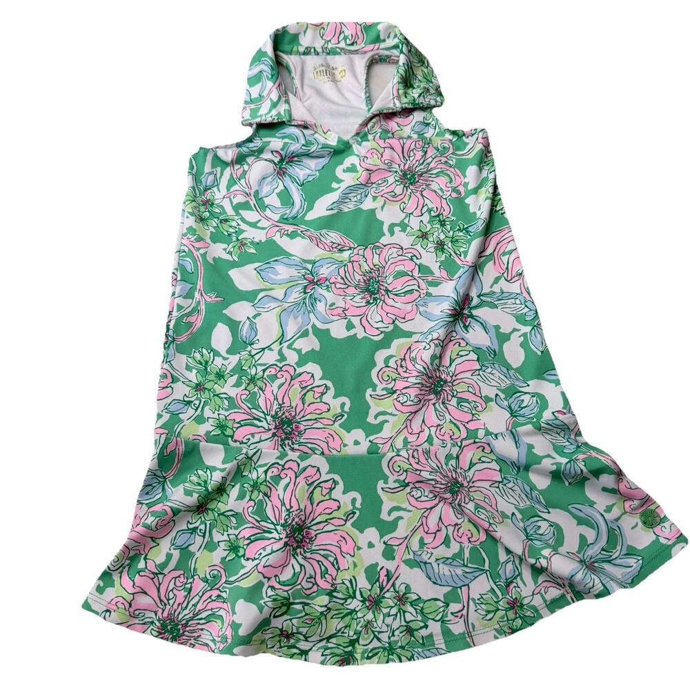 Lilly Pulitzer Spearmint Blossom Top Luxletic UPF50 Sz M Pickleball Tennis
